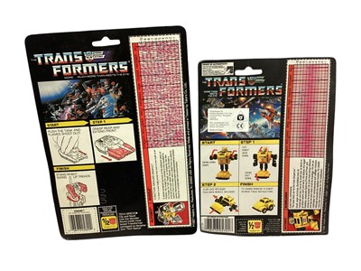 Lot 1701 - Hasbro Transformers (c1987) Sparkabot Autobot Sizzle, Fizzle & Guzzle, No.5859, plus Autobot Construction Patrol No.5544 & Bumblebee together with HG Toys Robots in Disguise Clip On, all...