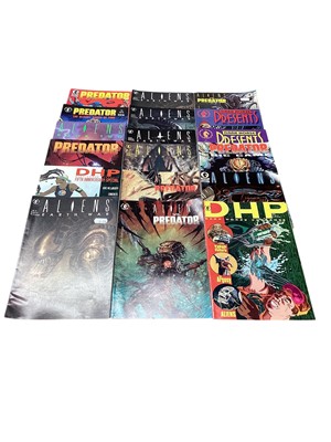 Lot 1605 - Group of Predator comics to include (1989) Dark Horse comics Predator #1 (2nd printing), Aliens book two, (1990) Aliens vs. Predator #2 #3 #4 and others. Approximately 18 comics