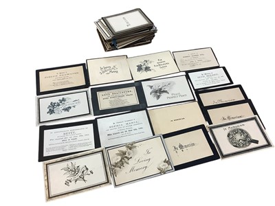 Lot 1466 - Collection of mourning cards (approx 65)