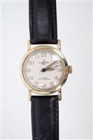 Lot 868 - 1950s gentlemen's gold (14k) Ulysse Nardin...