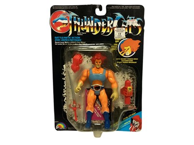 Lot LJN (c1986) Thundercats Lion O (Good Warrior) 7 " action figure, on card with bubblepack No.3510 (1)