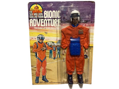 Lot Deny Fisher Six Million Dollar Man Bionic Adventure Test Flight at 75,000 Feet Outfit, on card with bubblepack (1)