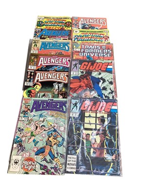 Lot 1608 - Large collection of Marvel Comics (mostly 1980s). To include Daredevil, X-Men, Excalibur, G.I.JOE and the Transformers, X-Factor, Avengers, Captain America and the Falcon and others. Approximat...