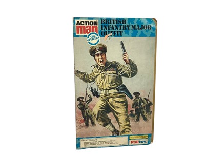 Lot Palitoy (c1980's) Action Man British Infantry Major Outfit, in folder style No.34351 & SAS Underwater Attack , boxed (poor) (2)