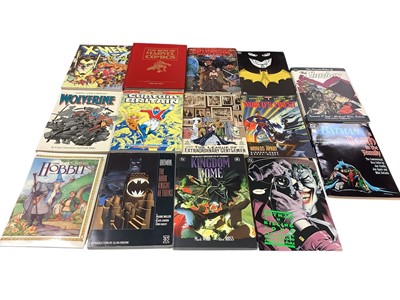 Lot 1607 - Box of DC and Marvel graphic novel and annuals to include Batman The Killing Joke (1st print), Captain Britain, The best of Marvel Comics Vol 1 and others. Approximately 30 in lot.