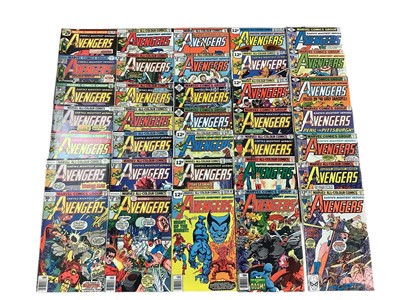 Lot 1613 - Box of (1970s/80s) Marvel Comics The Avengers to include #181 1st appearance of Scott Lang who later becomes Ant-Man, #196 1st full appearance of Taskmaster together with Marvel Comics (1976) Ca...