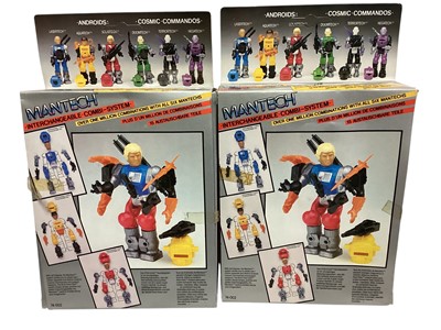 Lot 1719 - CBS Remco (c1983) Mantech Android Cosmic Commandos with interchangeable combi-systems including Lasertech, Aquatech, Doomtech & Megatech, all boxed No.74-002 (4)