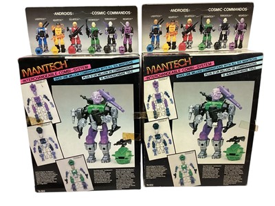 Lot 1719 - CBS Remco (c1983) Mantech Android Cosmic Commandos with interchangeable combi-systems including Lasertech, Aquatech, Doomtech & Megatech, all boxed No.74-002 (4)