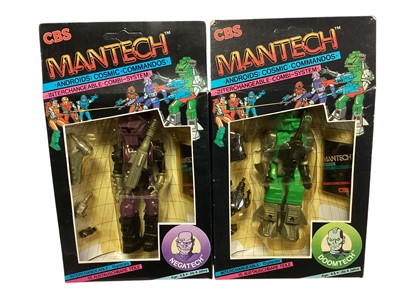 Lot 1719 - CBS Remco (c1983) Mantech Android Cosmic Commandos with interchangeable combi-systems including Lasertech, Aquatech, Doomtech & Megatech, all boxed No.74-002 (4)