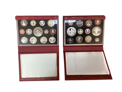 Lot 539 - G.B. - Royal Mint year proof sets to include 1971, 1972, 1973, 1974, 1976, 1977, 1978, 1979, 1980, 1981, 1982, blue cased sets 1983 x 2, 1984 x 2, 1985 x 2, 1986, 1991, 1993, 1995, red cased set...