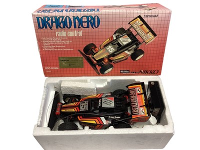 Lot 1722 - MB (c1985) Orange Blossom Special II Super Size Trucks Wheelie Poppin Stunt-Pull Champ, boxed No.9011Nikko 1:20 scale radio controlled Drago Nero Super Buggy, boxed RDC-20330A, plus other boxed...