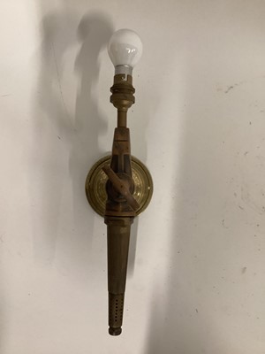 Lot 42 - Beer Barrel Tap wall light, 32cm, 16cm depth, on 10cm diameter wall fixing