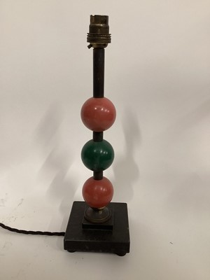 Lot 56 - Snooker Ball table lamp, 34cm, on 10cm square base