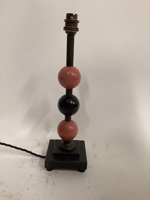 Lot 57 - Snooker Ball table lamp, 34cm, on 10cm square base