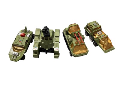 Lot 2036 - Corgi Batmobile diecast model, boxed (poor) No.267 and loose Dinky UFO Interceptor No.351, Spectrum Pursuit Vehicle, Shado 2, Adveture 2000 Command Raiders and other vehicles (1 box)