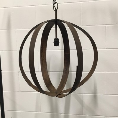 Lot 71 - Beer Barrel Hoops hanging light, 67cm high x 59cm wide