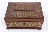 Lot 1038 - Regency brass inlaid rosewood...