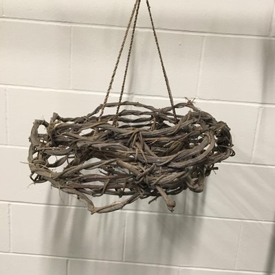 Lot 80 - Authentic French Vine hanging light, 60cm across, with 6.5cm ceiling fixing