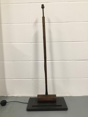 Lot 93 - Vintage Croquet Mallet floor lamp, 106cm high on 23cm x 44cm base