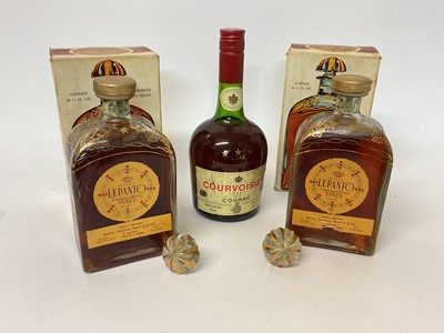 Lot 127 - Lepanto brandy, boxed (x2) and Courvoisier (x1) (3 bottles in total)