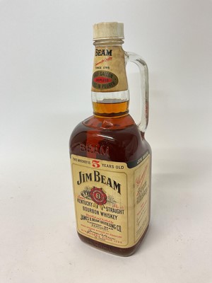 Lot 129 - Jim Beam bourbon whiskey, half-gallon bottle (x1)