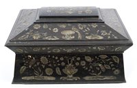 Lot 905 - Unusual early Victorian ebony and mother of...