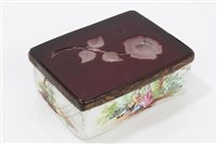 Lot 907 - Late 18th century French enamel box, the ruby...