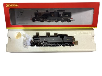 Lot Hornby OO Gauge 2-6-4 BR Black Early Emblem Fowler Class 4P tank engine 42355, boxed R2223, 0-4-4 BR Black (weathered) Class M7 tank engine 30108, boxed R2560 & 2-6-2 GWR Green Prairie Class...