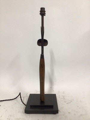 Lot 107 - Old Garden Daisy Grabber lamp, 55cm high to top of light fitting, on 18cm square base