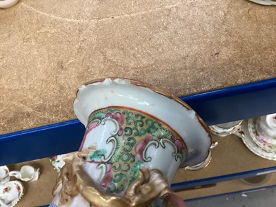Lot 61 - Near pair of late 19th century Chinese Canton famille rose vases