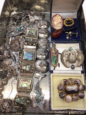 Lot 271 - Group of Eastern white metal jewellery, silver and other vintage jewellery