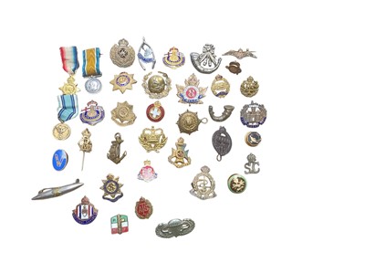 Lot 766 - Group of thirty seven various British military badges to include enamel sweetheart badges (37).