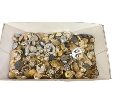 Lot 767 - Large collection of First World War, Second World War and later Staybrite British military buttons (1 box).