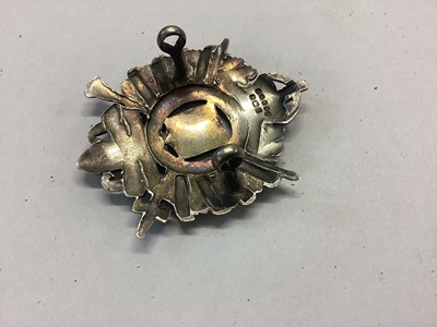 Lot 784 - 1920's London Rifle Brigade Officers silver cap badge, with battle honours up to Ypres 1915, 1917, hallmarked Birmingham 1926.