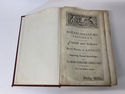 Lot 1637 - Philip Miller - The Gardeners Dictionary, c.1732