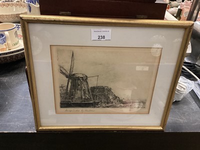 Lot 238 - Etching after Rembrandt and a satirical print