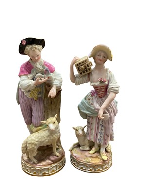 Lot 222 - Pair of Meissen figures