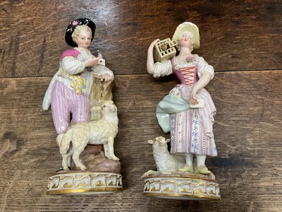 Lot 222 - Pair of Meissen figures