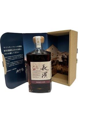 Lot 162 - One bottle, Nagahama Single Malt Japanese Whisky, Sherry Cask, distilled 17.4.03, bottled 20.4.20, bottle no. 100/204, in orignal card box