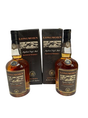 Lot 167 - Two bottles, Longmorn Scotch Whisky, 15 years old, 70cl. 45%, in original card boxes