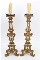 Lot 967 - Pair of 19th century Italian Florentine carved...