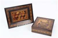 Lot 969 - 19th century Tunbridge ware card tray, by T....