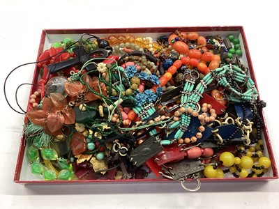 Lot 1082 - Group of vintage bead necklaces etc