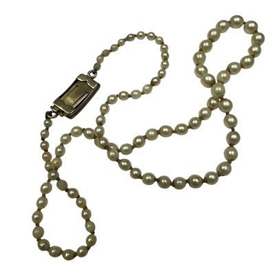 Lot 1051 - Two cultured pearl necklaces