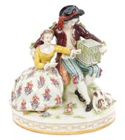 Lot 236 - Late 19th century Dresden porcelain figure...