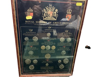 Lot 695 - Royal history of GB coins in frames