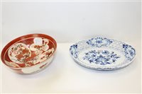Lot 2173 - Late 19th century Meissen blue and white...