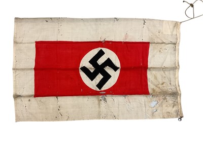 Lot 917 - Second World War Nazi German canvas swastika flag, 120 x 73cm