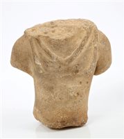 Lot 927 - Ancient, probably Roman, carved stone torso of...