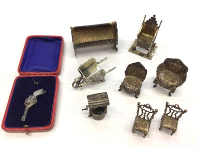 Lot 297 - Collection of Victorian and later miniature silver items